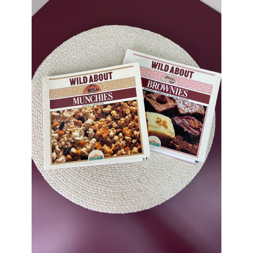 Vintage Barron’s Wild About Munchies Wild About Brownies Spiral Bound Cookbooks